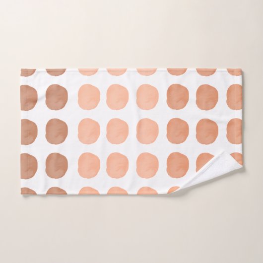 Oranje Waterverf Cute Happy Polka Dots Art Bad Handdoek (Handdoek)