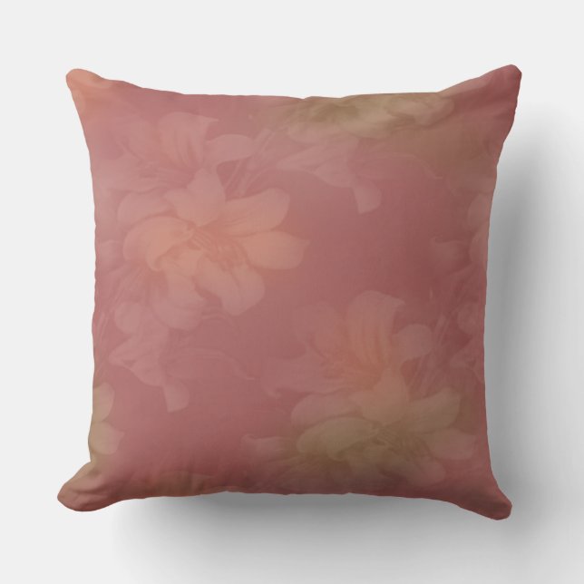 Oranje Waterverf Daisy Pillow Buitenkussen (Voorkant)