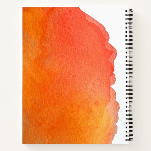Oranje waterverf de creatieve levensnotering notitieboek (Achterkant)