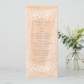 Oranje Waterverf Deco Wedding Menu (Staand voorkant)