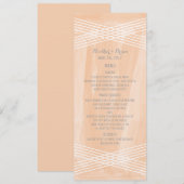 Oranje Waterverf Deco Wedding Menu (Voorkant / Achterkant)