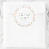 Oranje Waterverf Elegant Dank u Sticker (Tas)