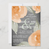 Oranje Waterverf Floral en Chalkboard Kaart (Voorkant)