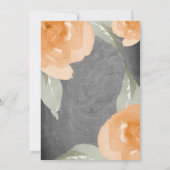 Oranje Waterverf Floral en Chalkboard Kaart (Achterkant)