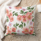 Oranje Waterverf Floral/Stripe Pillow Kussen (Deken)