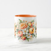 Oranje Waterverf Flower Arrangement Koffie Mok (Midden)