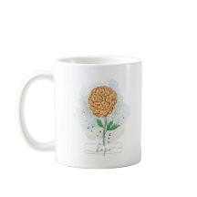 Oranje Waterverf Flower Hope Coffee Mok