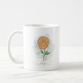 Oranje Waterverf Flower Hope Coffee Mok