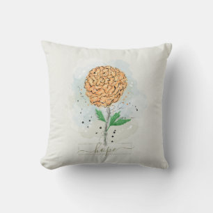 Oranje Waterverf Flower Hope Kussen