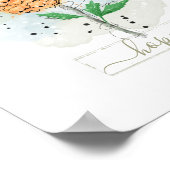 Oranje Waterverf Flower Hope Poster (Hoek)