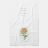 Oranje Waterverf Flower Hope Theedoek (Verticaal)