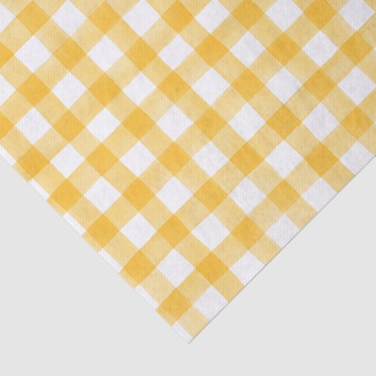 Oranje Waterverf Gingham Tissuepapier (Detail)