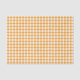 Oranje Waterverf Gingham-weefselpapier Tissuepapier