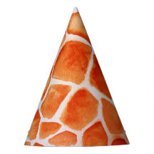Oranje Waterverf Giraffe Print Verjaardag