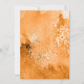 Oranje Waterverf Glitter Vijftig en Fabulous Kaart (Achterkant)