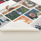 Oranje Waterverf Grote fotocollage Sherpa Deken (3/4)