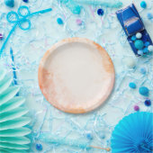 Oranje Waterverf Grunge bruiloft / feest Papieren Bordje (Feest)