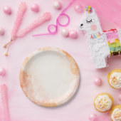 Oranje Waterverf Grunge bruiloft / feest Papieren Bordje (Feest)