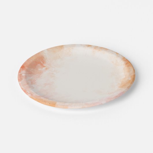 Oranje Waterverf Grunge bruiloft / feest Papieren Bordje (Gekanteld)