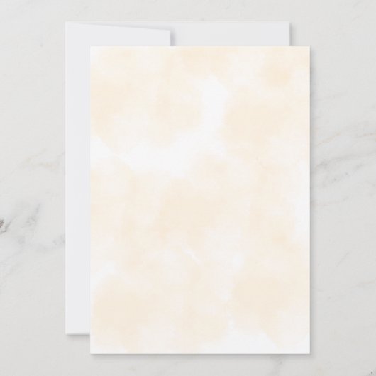 Oranje Waterverf Halloween Genderonthulling Kaart (Achterkant)