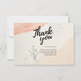 Oranje Waterverf Hartelijk dank Bedankkaart
