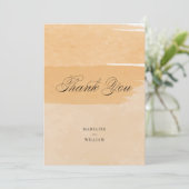 Oranje Waterverf Hartelijk dank | Foto toevoegen Kaart (Staand voorkant)