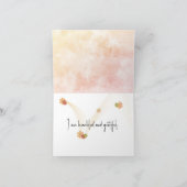 Oranje Waterverf Hartelijk dank Kaart (Binnen)