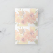 Oranje waterverf herfst floraal gepersonaliseerd notitiekaartje (Binnen)