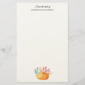 Oranje Waterverf — Herfst — verraad Briefpapier (Voorkant)