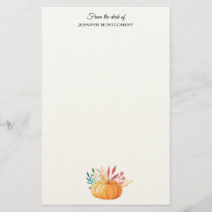 Oranje Waterverf — Herfst — verraad Briefpapier