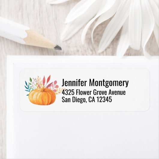 Oranje Waterverf — Herfst — verraad Etiket (Insitu)