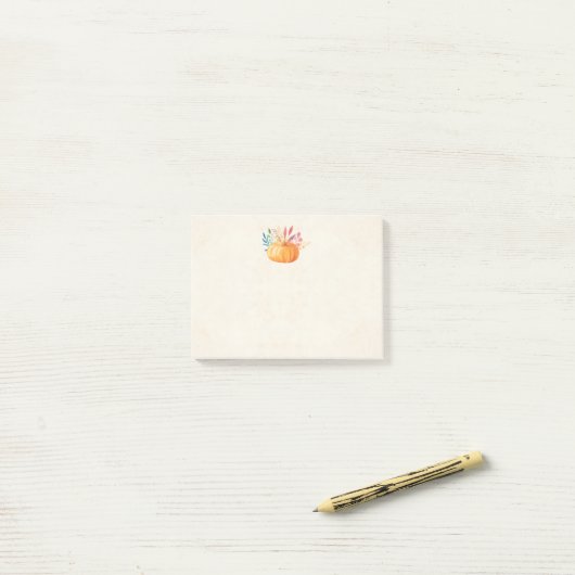 Oranje Waterverf — Herfst — verraad Post-it® Notes (Op bureau)