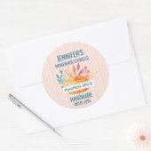 Oranje Waterverf — Herfst — verraad Ronde Sticker (Envelop)