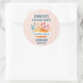 Oranje Waterverf — Herfst — verraad Ronde Sticker (Tas)