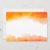 Oranje Waterverf High School Class Reunion Kaart (Achterkant)