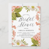 Oranje Waterverf Hydrangea Bloemen Vrijgezellenfee Kaart (Voorkant)