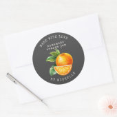 Oranje Waterverf Jam Label Canning Sticker (Envelop)