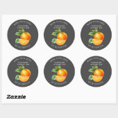 Oranje Waterverf Jam Label Canning Sticker (Vel)