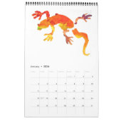 Oranje waterverf kunstkalender Sacha Grossel Kalender (Jan 2026)