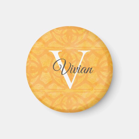 Oranje Waterverf Magneet (Voorkant)