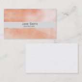 Oranje waterverf moderne stijlvolle visitekaartje (Voorkant / Achterkant)