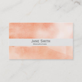Oranje waterverf moderne stijlvolle visitekaartje