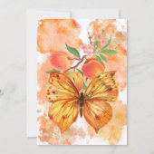 Oranje Waterverf Moederdag Brunch Uitnodiging (Achterkant)