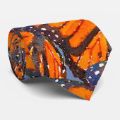 Oranje Waterverf Monarch Butterflies Stropdas (Opgerold)
