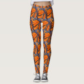 Oranje Waterverf Monarch Butterfly Leggings (Voorkant)