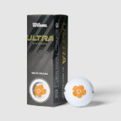 Oranje Waterverf Papaver Golfballen (Verpakking)