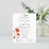 Oranje Waterverf papaver minimalistisch (Staand voorkant)