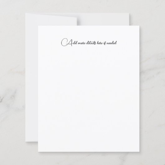 Oranje Waterverf papaver minimalistisch (Achterkant)