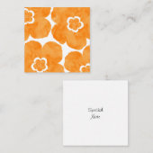 Oranje Waterverf papaver Notitiekaartje (Voorkant / Achterkant)