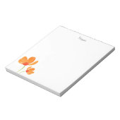 Oranje Waterverf papavers Notitieblok (Linkerzijde)